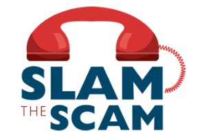 slam the scam logo