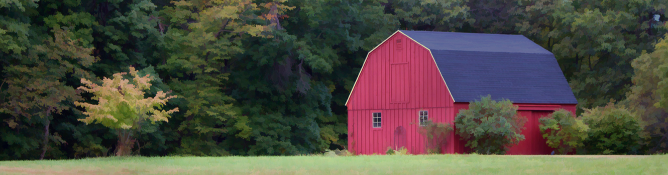 barn in field