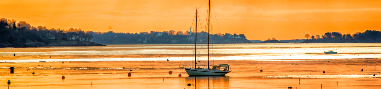 beverly waterfront at sunset