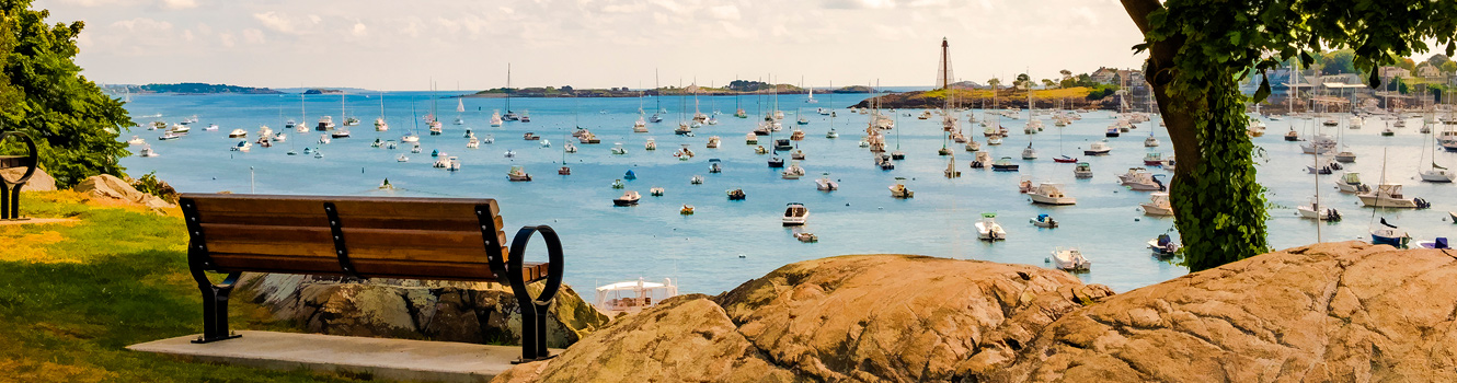 marblehead shore with boats