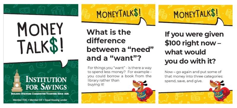 Money Talks conversation cards for financial literacy