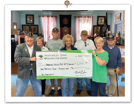 rockport american legion receives donation