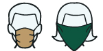 Face covering samples