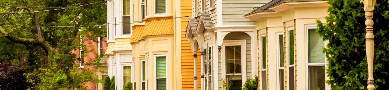 row of houses in newburyport