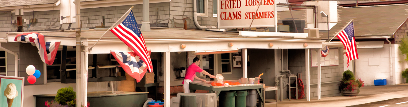 front of seafood business