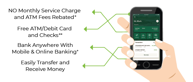 collegiate checking account features
